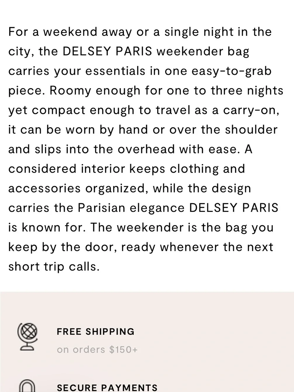 Men's Black Duffel Bag with Brown Trim - Classic Travel Weekender